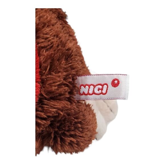 Nici Monkey Plush Brown Red Heart Long Arms Valentine's Day Germany 15" Vintage - Picture 6 of 9